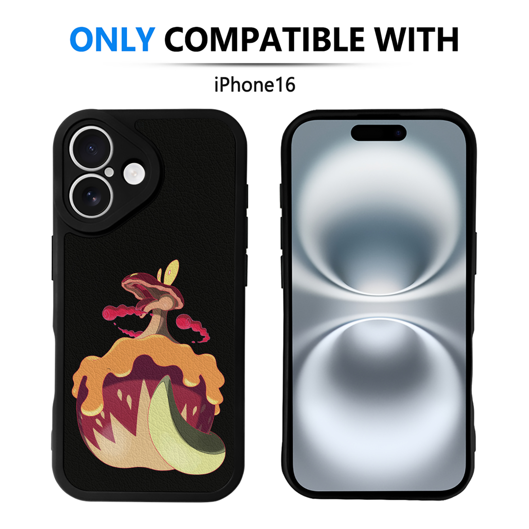 （画像用） ポケットモンスター Pokémon 【iPhone 16シリーズ対応】シリコンスマホケース（レザー調） 材質：シリコン